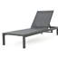 Chaise longue grise 2 en matériau maillé, 2 chaises longues à utilisation longue durée, construction élégante