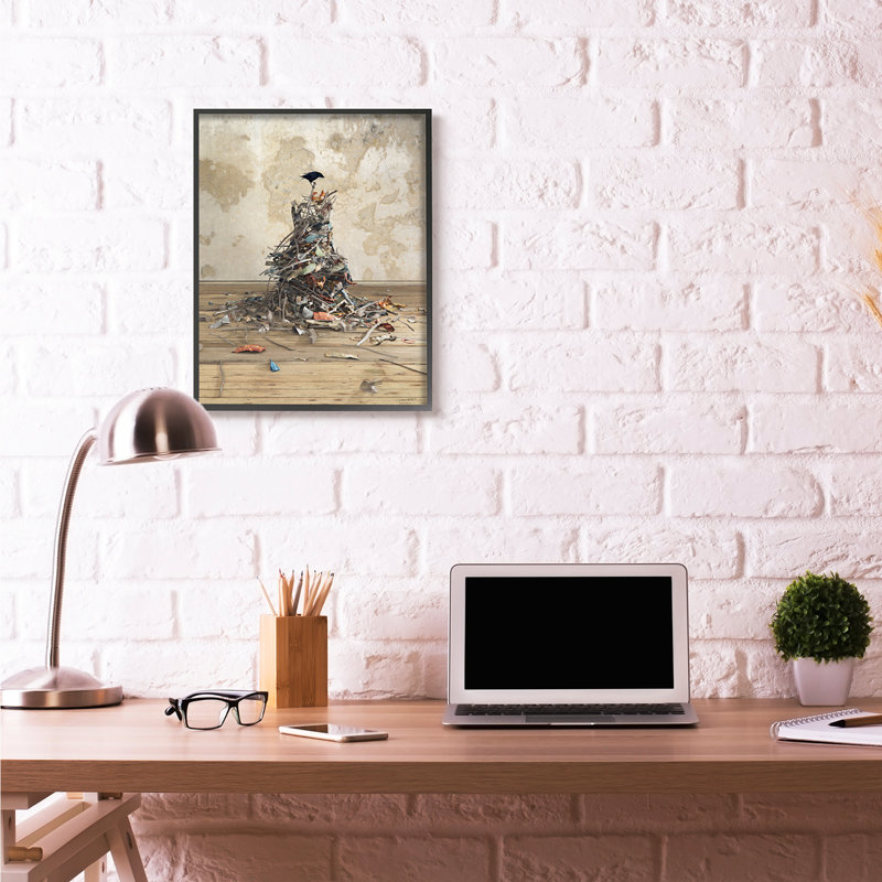« a crows collection look oiseau design » par cynthia decker, reproduction d’impression, H 30 po x l 24 po x P 1,5 po