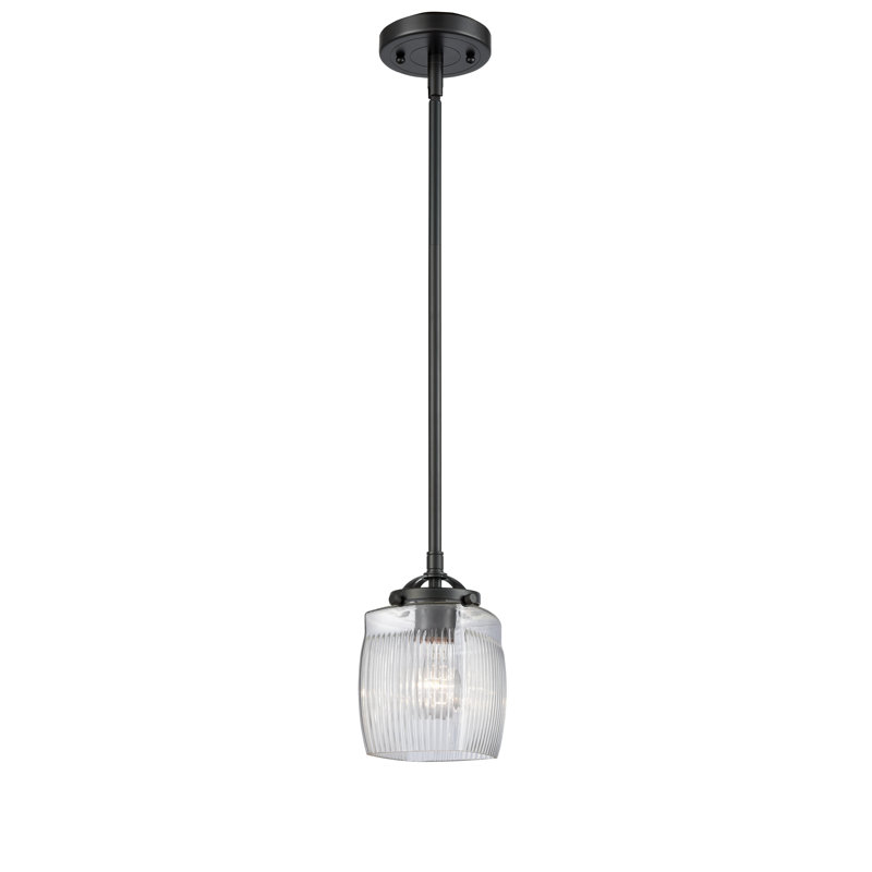 Luminaire suspendu simple à 1 lumière Mireya, Bronze huilé