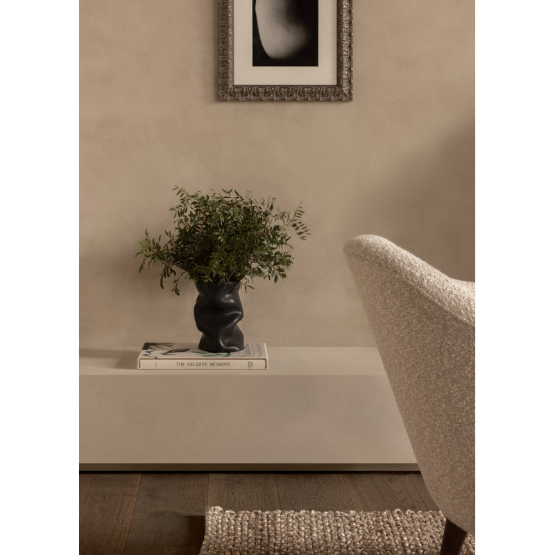 Collapse Table Vase, Black, 7.9" H x 6.3" W x 6.3" D