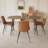 55'' Rectangular Modern Kitchen Dining Table with 4 Upholstered Dining Chairs-1253397558-1253397556