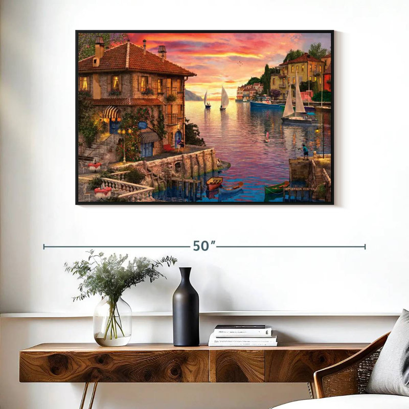 Gillard The Mediterranean Harbour, 27" H x 40" W
