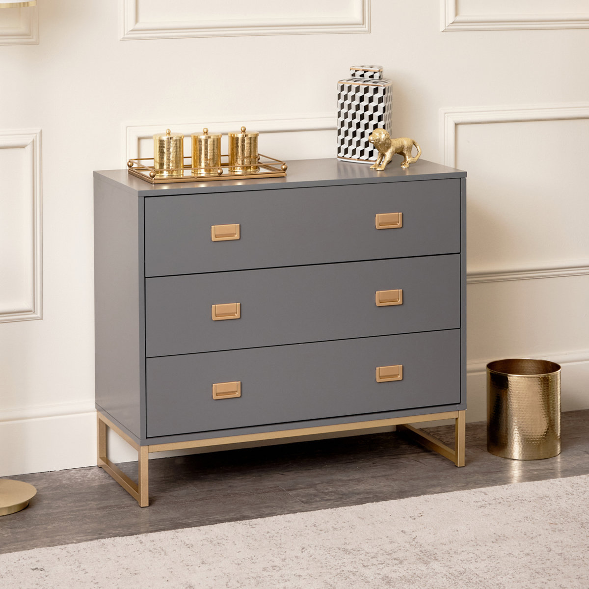 Large silver online chest of drawers