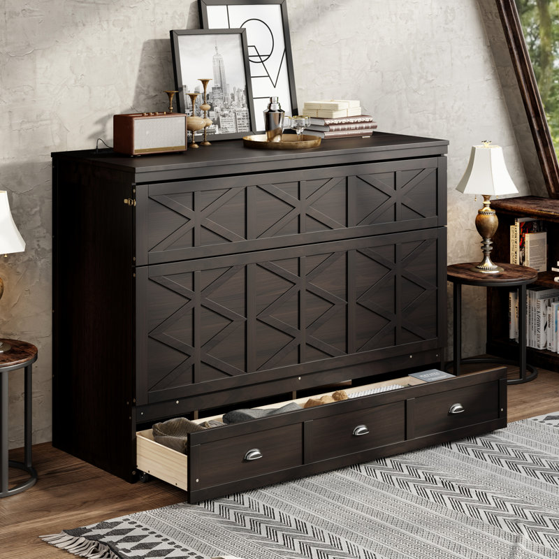 Lit grand format, brossé, tiroirs de rangement, style classique, motif à bandes d'une capacité de 400 livres,