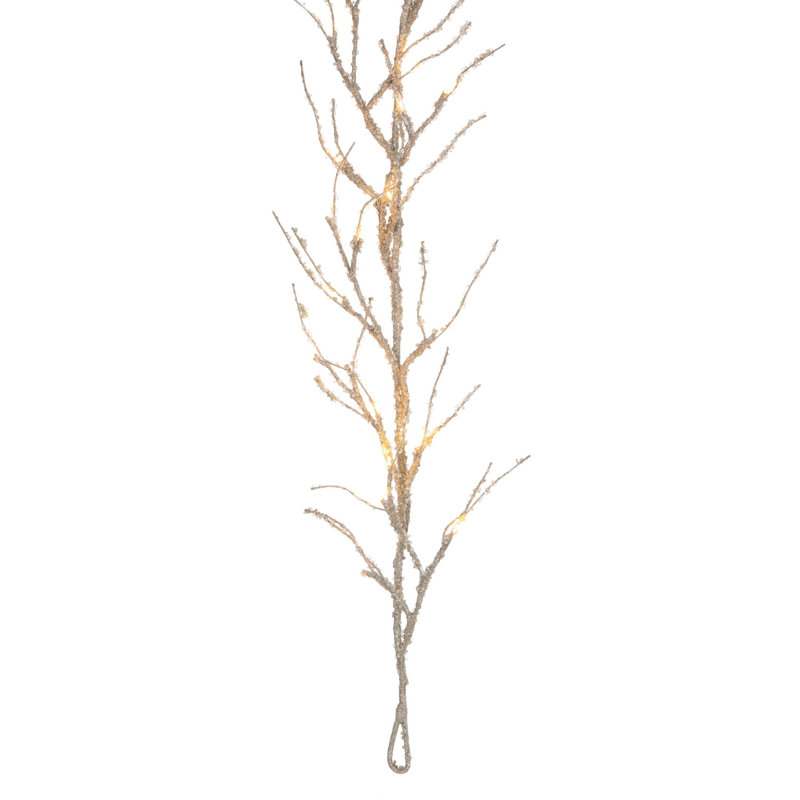 Guirlande de brindilles Champ Icy Sugar de 1,8 m (6 pi) 48WW, Champagne