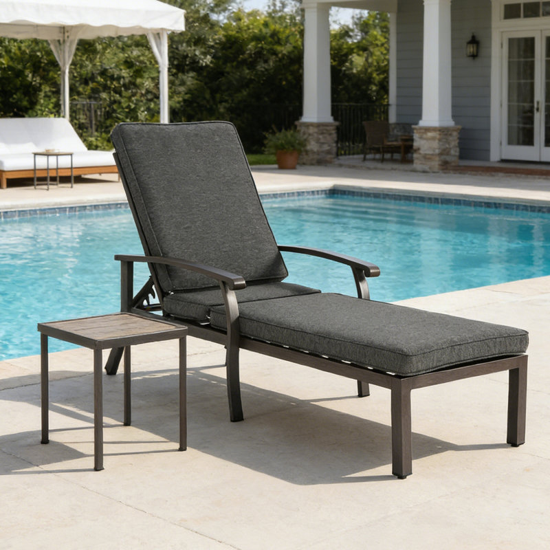 Aluminium Cast Lounge Chair, Gray