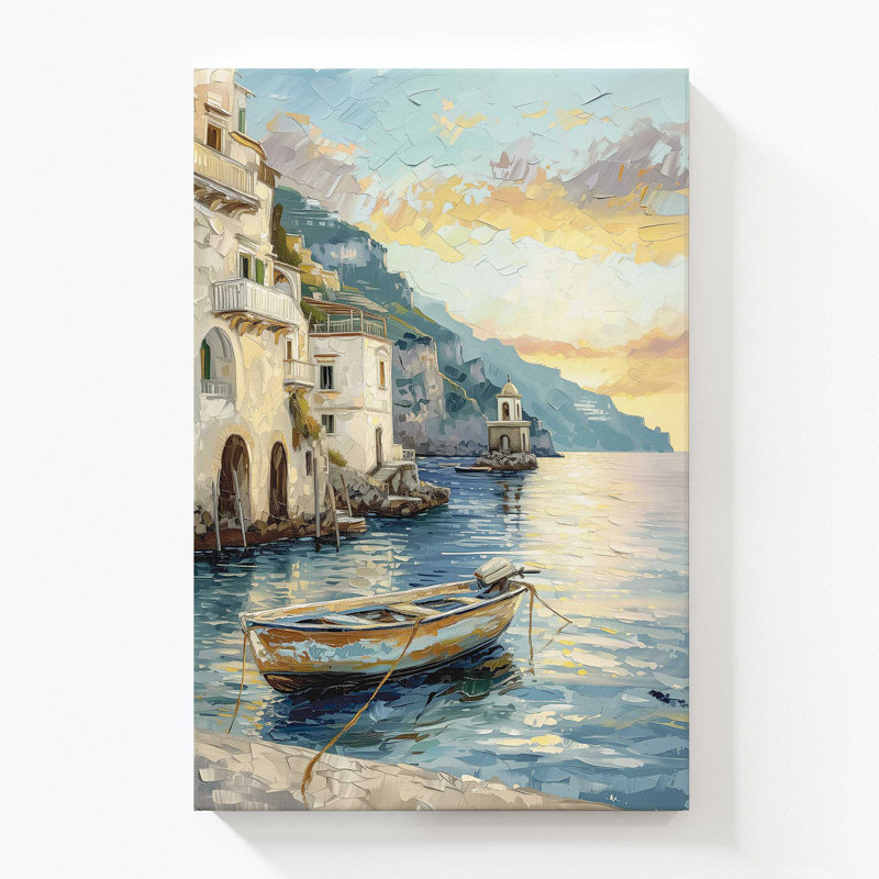 «Positano Azure Retreat», grande impression sur toile, H 60 po x l 40 po