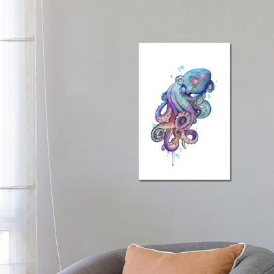 Octopus by Laura Graves - Wrapped Canvas Painting