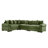 Felder L-Shaped Corduroy Sectional Sofa with Throw Pillows & Deep Seating-114887975