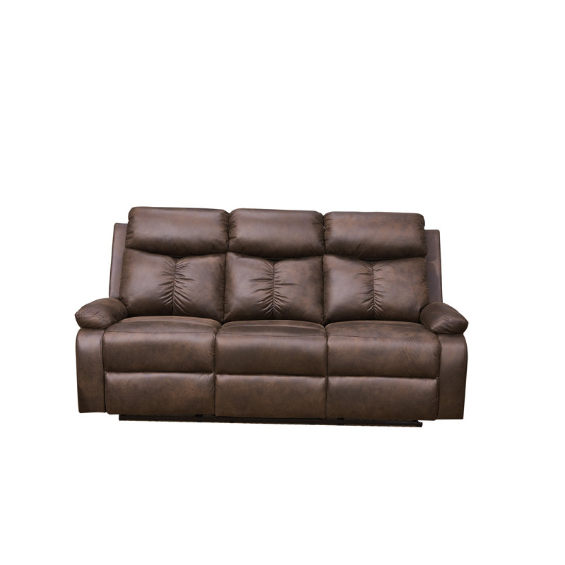 Genebern Upholstered 75.98'' Reclining Sofa