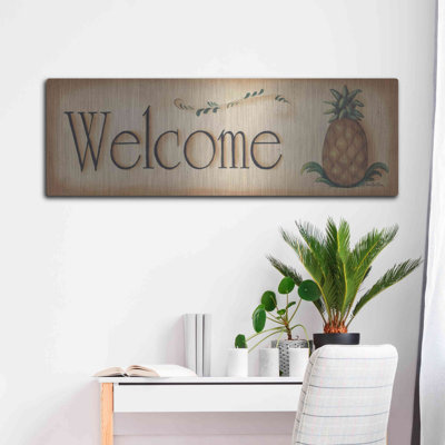 «Welcome» par Pam Britton, art mural en métal