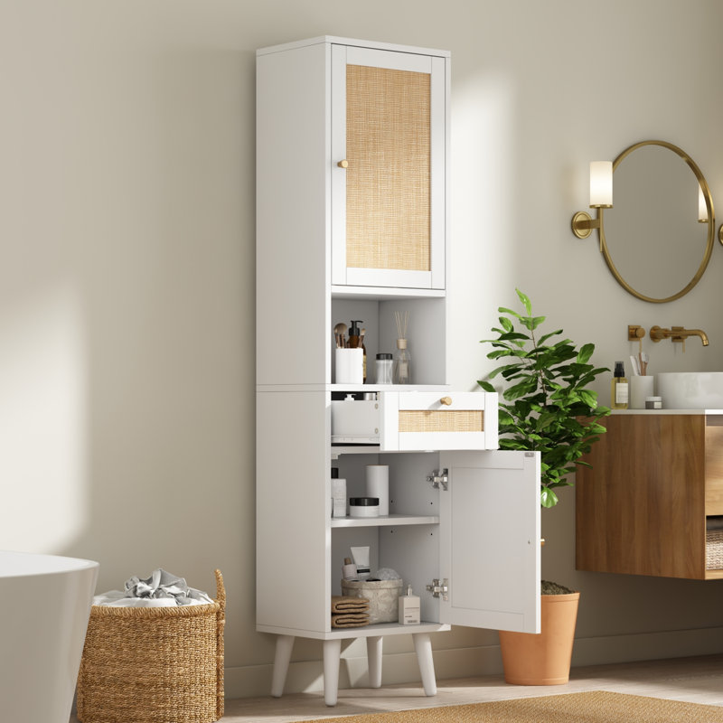 Freestanding Bathroom Cabinet, White