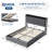 Queen Bed Frame with Lift Up Storage, Upholstered Velvet Bed with Storage Headboard, Metal Platform Bed, Hydraulic Support, No Box Spring Needed, Grey-1193854065-1193854071