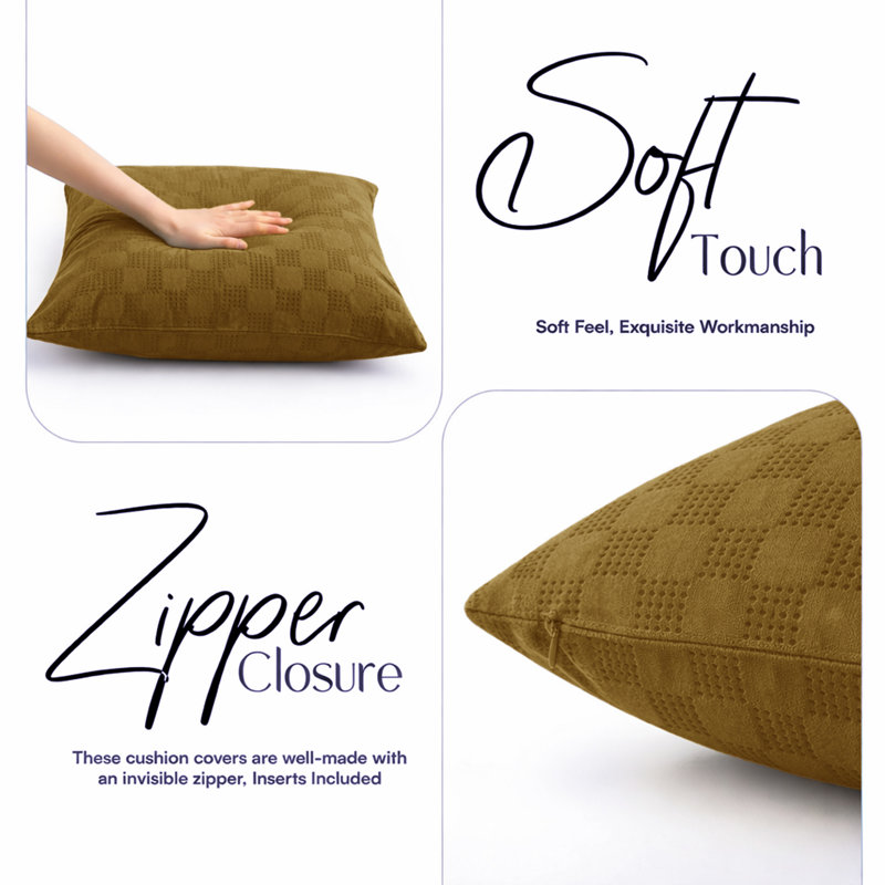 Square Cushion Cover, RUST