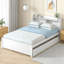 Full Size Bed With Trundle & Bookcase Headboard, Espresso-1262878296