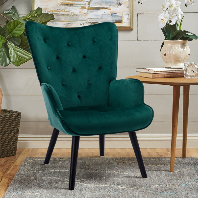 Fauteuil à oreilles capitonné de 29,96 po de largeur