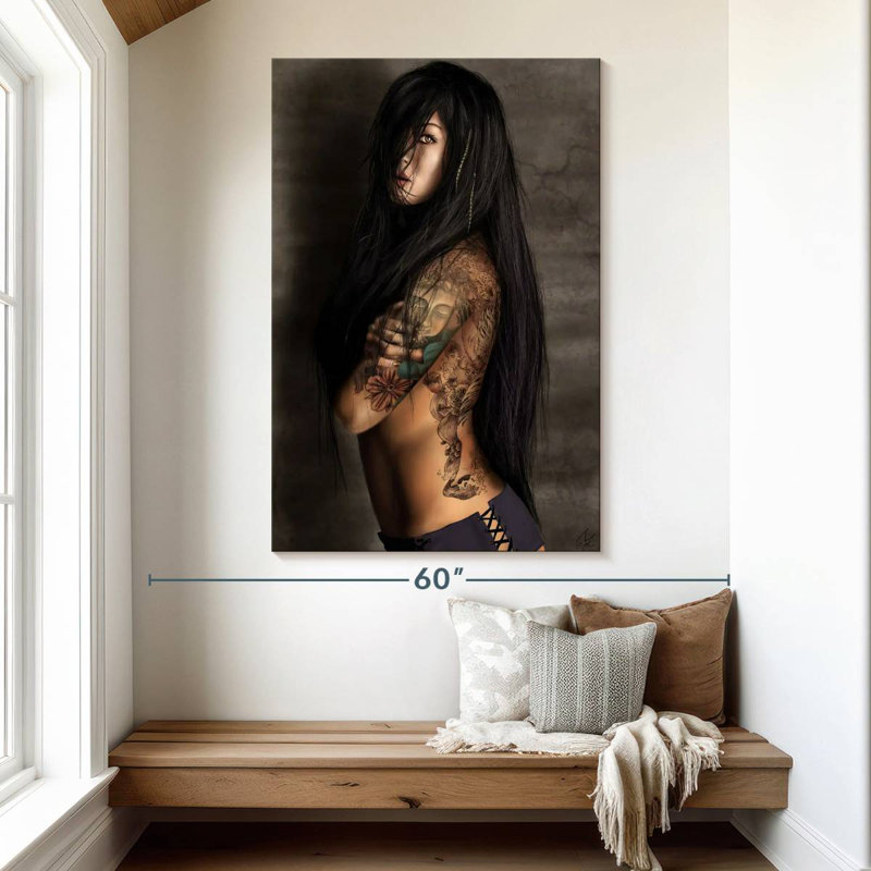 Senne Buddha Tattoo, 51" H x 34" W