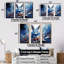 «Blue Rabbit Winter Solitude - Lapin», art mural-1469744572-1469744573