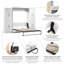 Arlex 115W Queen Wall Bed with 25W Storage Units with Doors-88513614