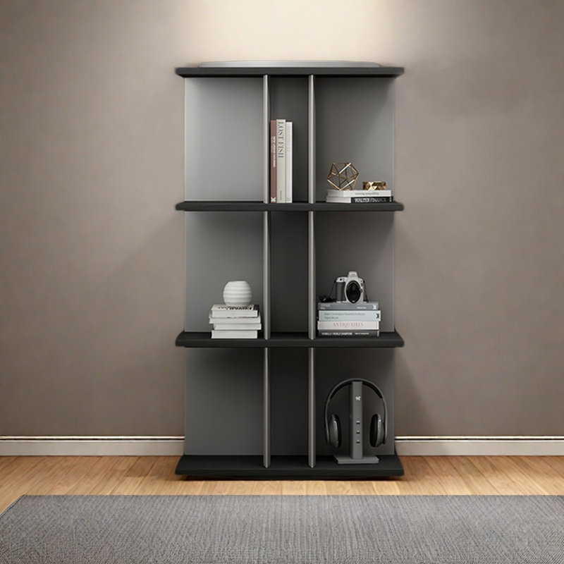 Italian Style Creative Rotating Bookcase, Black