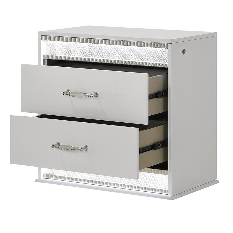 Table de chevet 2 tiroirs Glam