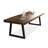 Nut-brown + Black Rectangular Solid Wood desk-1249351136