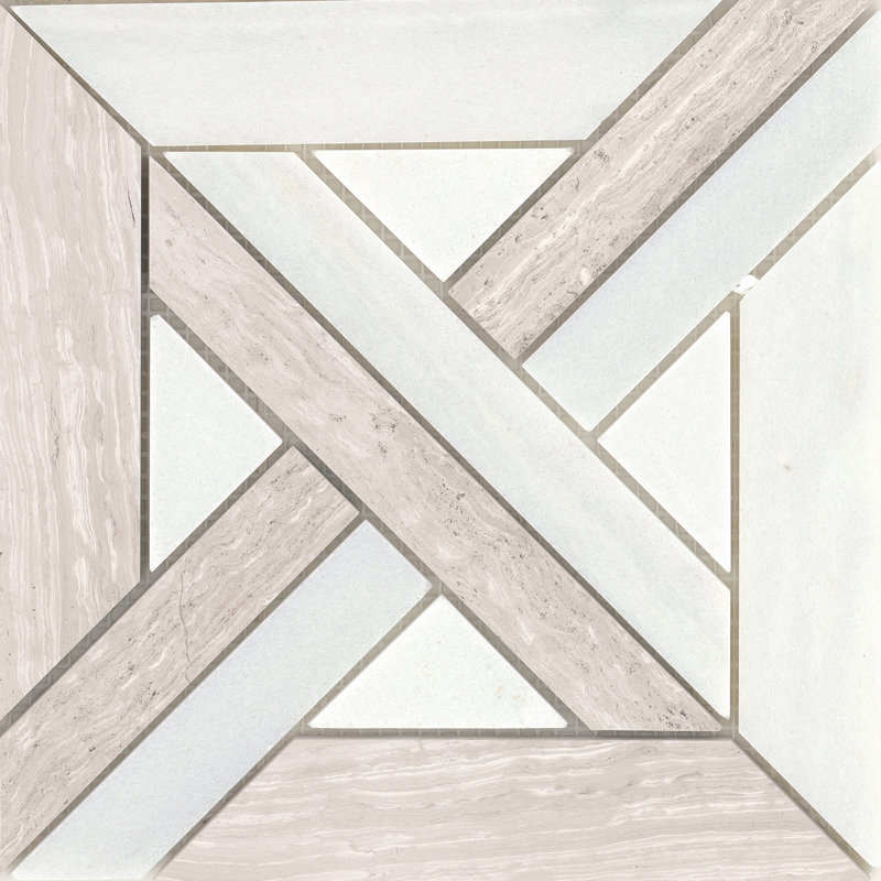 Alluro Cas Cream 9 in. x 9 in. Polished Marble Floor and Wall Tile (5.64 sq. ft./Case), Cream