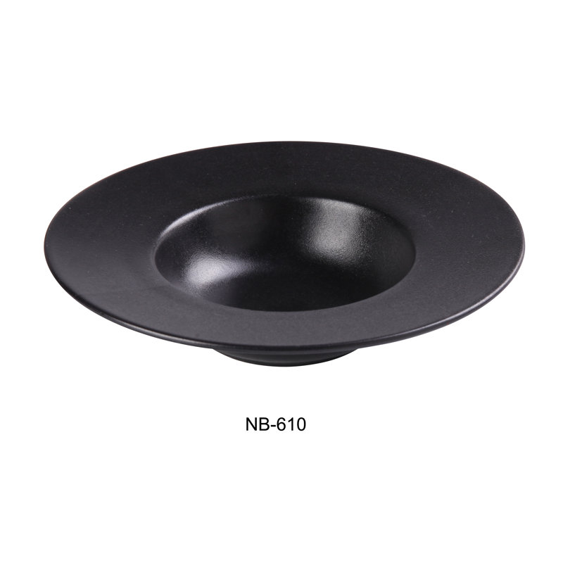 Yanco NB-610 Noble Black Dessert Plate