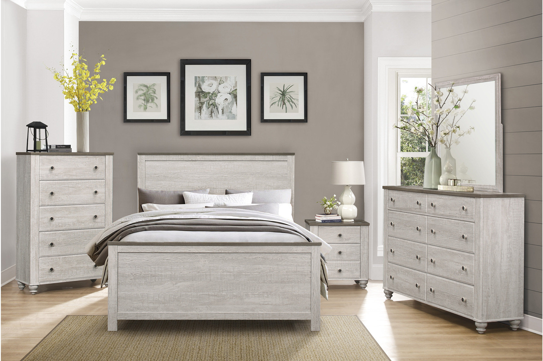 Canora Grey Beverley Bedroom Set 5 Piece: Bed, Dresser, Mirror, Nightstand,  Chest | Wayfair