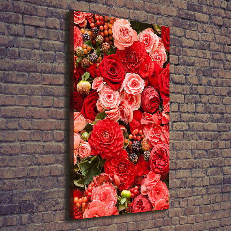 Bouquet Of Flowers - Wrapped Canvas Print, 140cm H x 70cm W