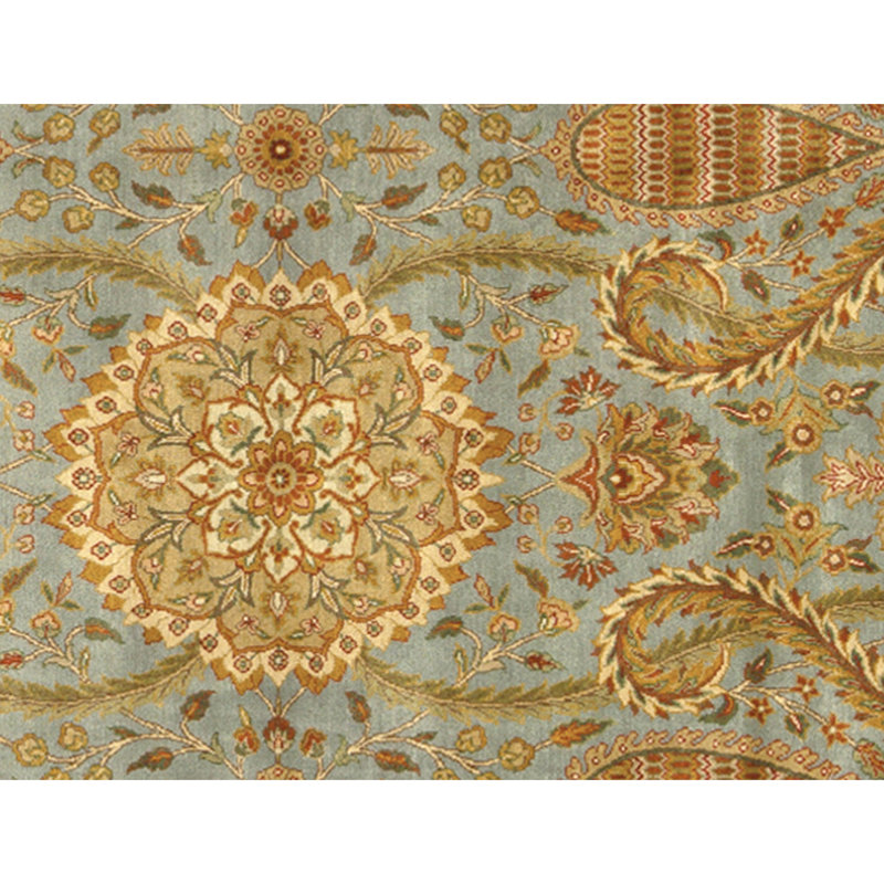 Tapis rectangulaire en laine noué à la main