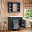 Meuble-lavabo 36 po avec armoire à pharmacie, armoire de rangement moderne avec 2 portes à fermeture douce et 4 tiroirs, meuble-lavabo simple-115898855