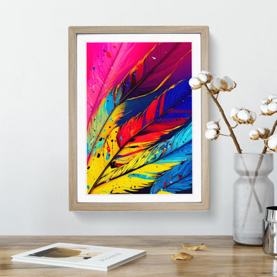 Splashed Feathers No.3 Abstract - Wall Art