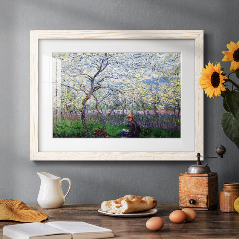An Orchard In Spring, 1886, reproduction d'art sur papier, Blanc, H 26 po x l 38 po x P 1,5 po