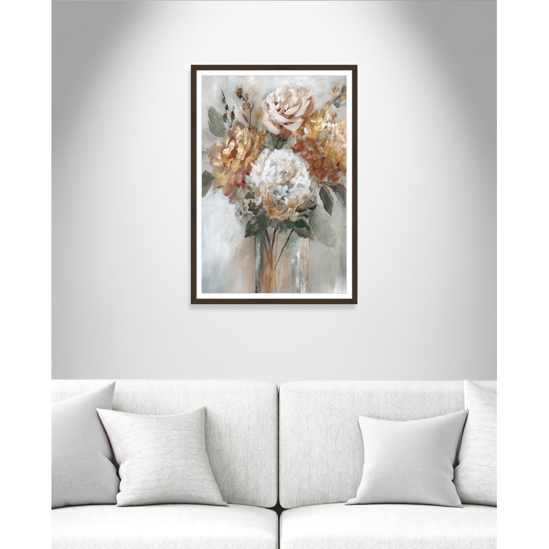 Automne doré par - peinture encadrée, H 35,5 po x l 25,5 po x P 0,75 po, Naturel