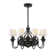 Losey 35" 8-Light Fandelier in English Bronze with Remote Control