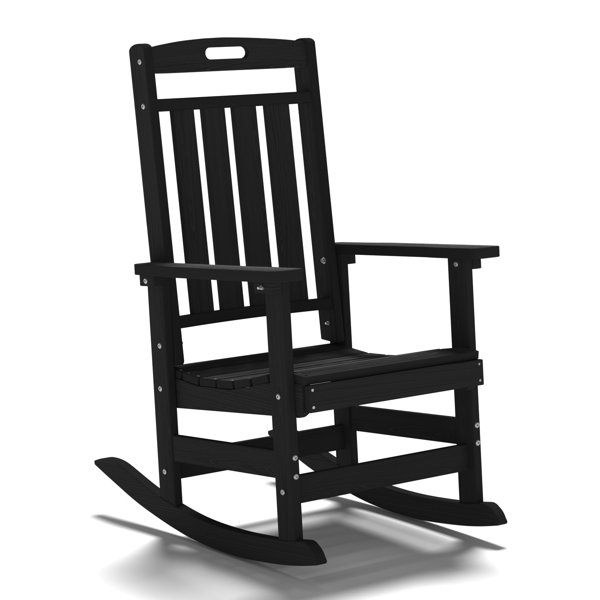 Winston Porter All-Weather HDPE Rocking Chair – Heavy-Duty Outdoor ...