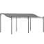Pergola murale extérieure 10'x16', auvent de patio en métal avec trous de drainage
