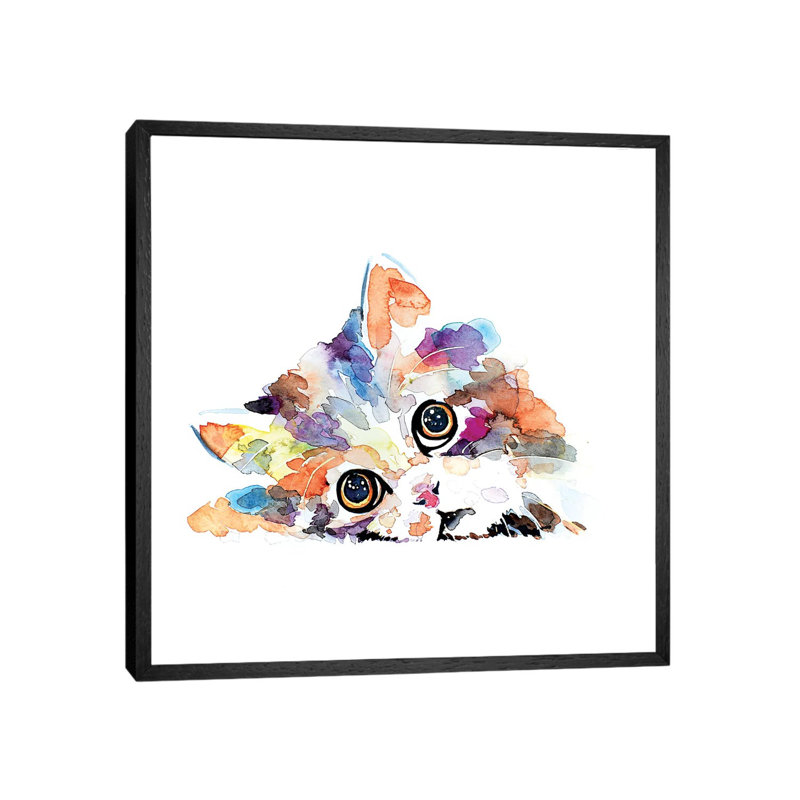Unblemished Innocence - Painting on Canvas, 45.72 cm H x 45.72 cm W, Black Framed