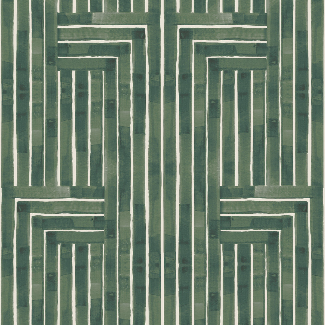 Organic Self-Adhesive Wallpaper Roll, Emerald, Faux Grasscloth, Non-pasted