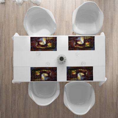 Polyester Abstract Rectangle Placemat