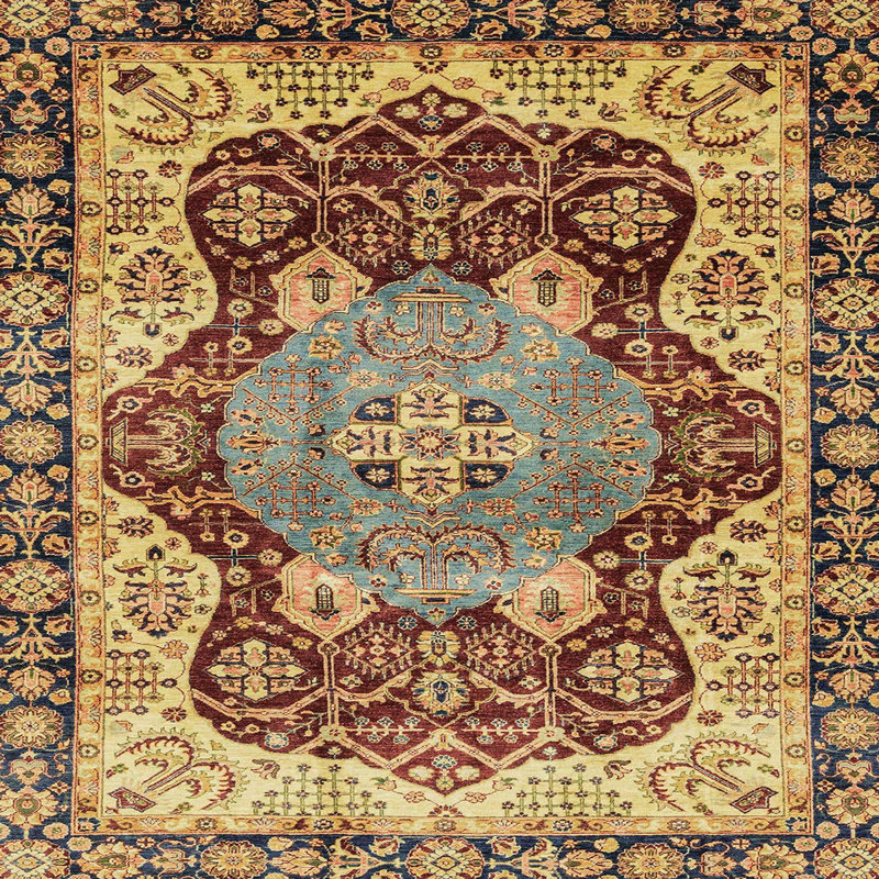 Abstract Indoor Rug, Square 8'