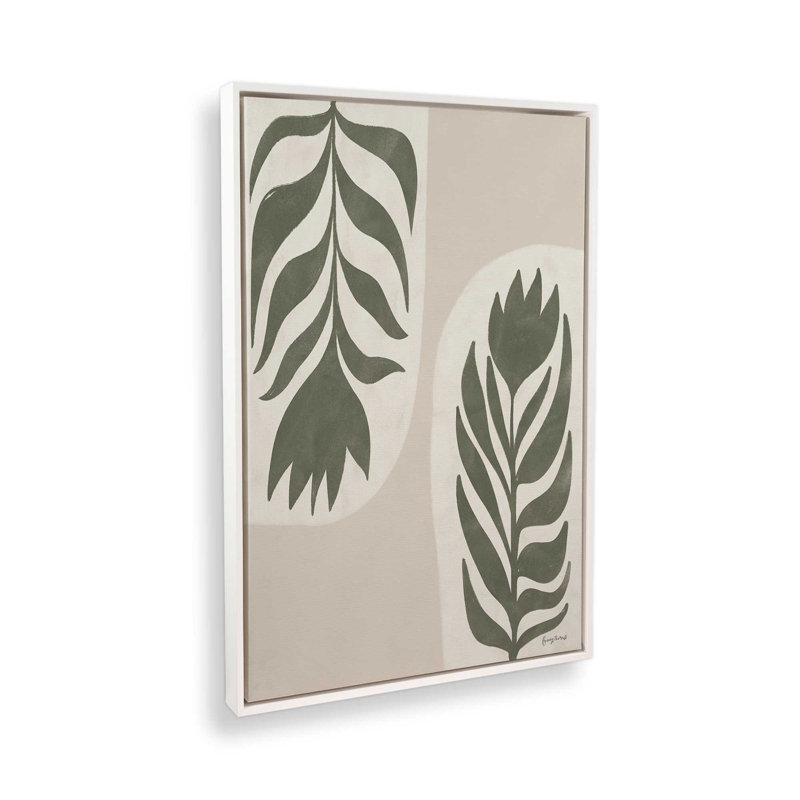 "Floral Simplicity II" par Becky Thorns, reproduction d'art sur toile, H 36 po x l 24 po, Cadre flottant, Blanc