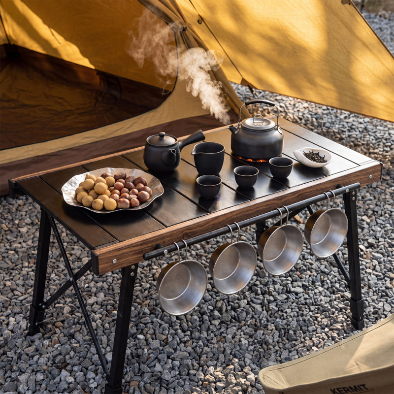 Table de camping modulaire, table d'extérieur pliante réglable en hauteur avec surface de cuisson extensible pour le camping, le barbecue et le patio