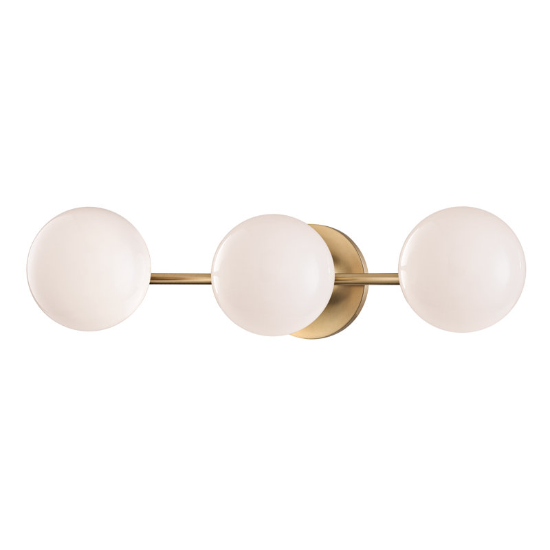 Fleming 3 Light Bath and Vanity, Aged Brass