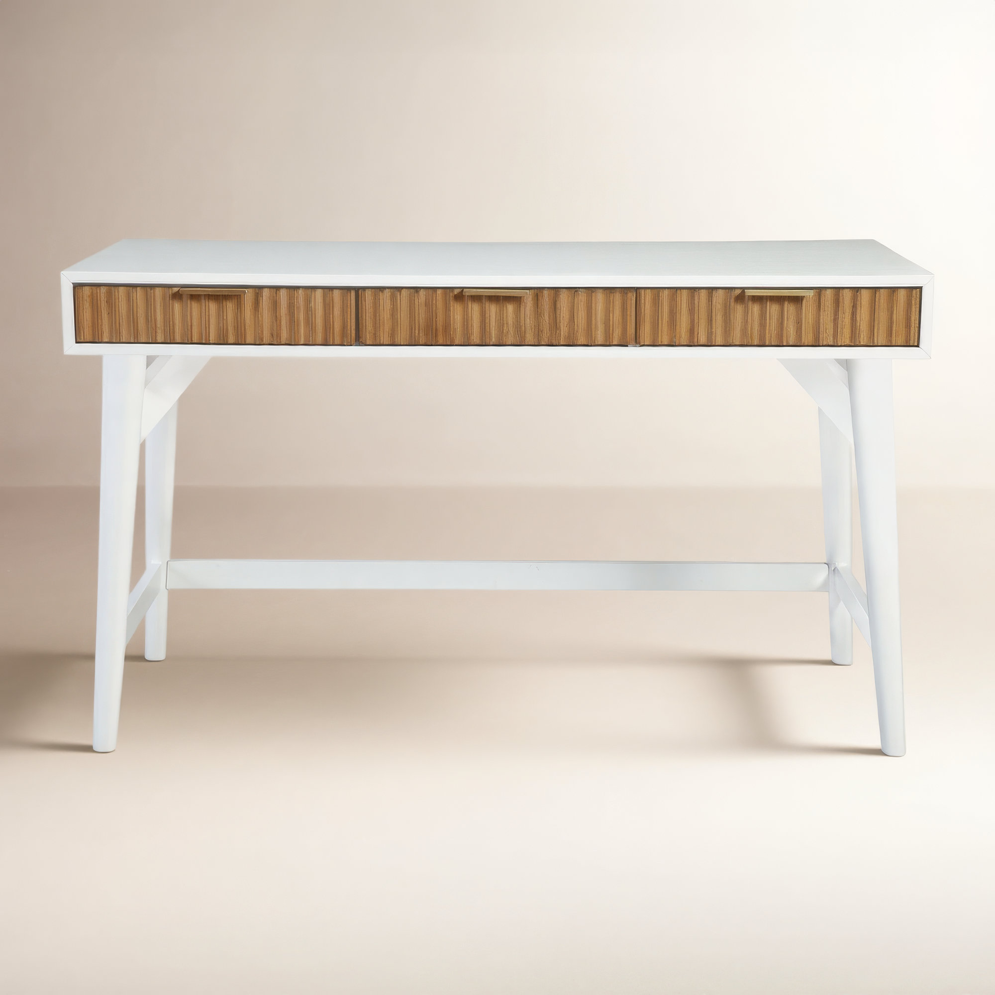 Larsen Desk, White/Natural