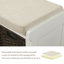 Banc de rangement rustique avec 3 paniers en rotin classiques amovibles-2057415190