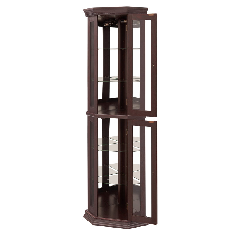 Vitrine de coin Cherry, Marron foncé