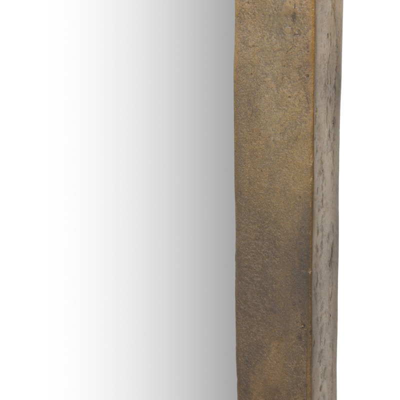 Regis Floor Mirror-Antiqued Brass Aluminum, Antiqued Brass Aluminum