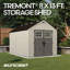 Suncast 96 in. W x 120 in. D Resin Storage Shed with Reinforced Floor and Lockable Handles, Made in the USA-2100446953